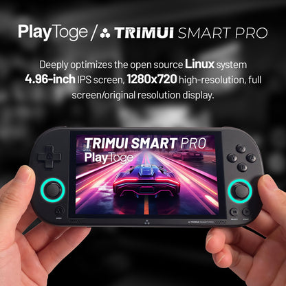 Trimui Smart Pro, Handheld Game Console, 4.96 Inch IPS 1280x720 Screen, 5000mAh 6+Hours Battery, Support Wireless Network