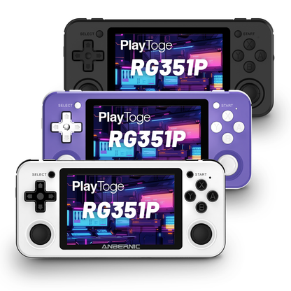 RG351P Handheld Game Console, Retro Game Console Open Linux System RK3326 Chip 64G TF Card 3.5 Inch IPS Screen 3500mAh Battery