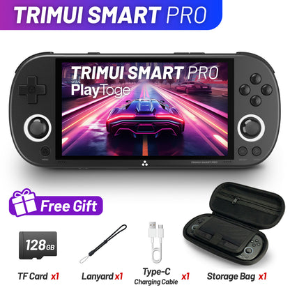 Trimui Smart Pro, Handheld Game Console, 4.96 Inch IPS 1280x720 Screen, 5000mAh 6+Hours Battery, Support Wireless Network