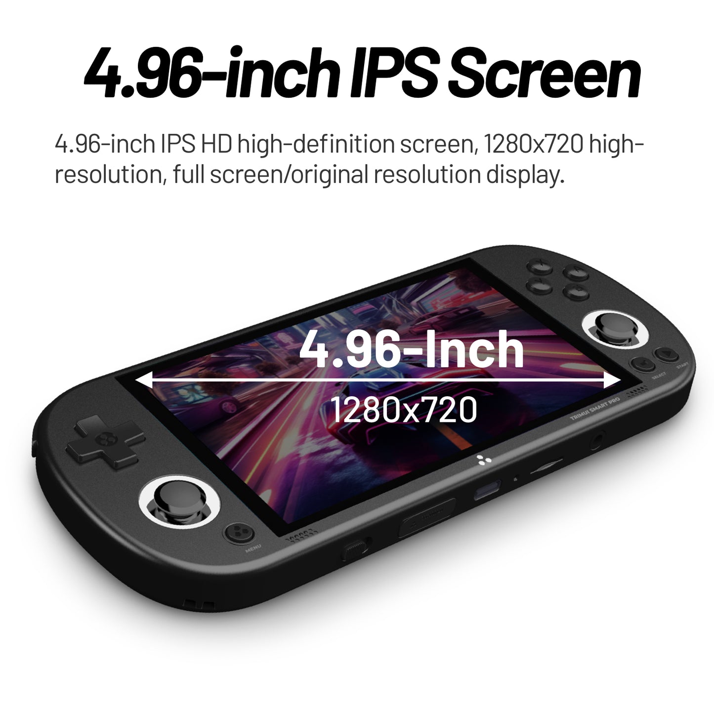 Trimui Smart Pro, Handheld Game Console, 4.96 Inch IPS 1280x720 Screen, 5000mAh 6+Hours Battery, Support Wireless Network